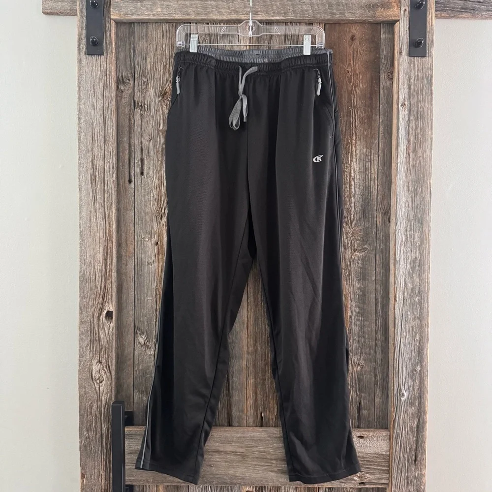 Men's Black Joggers size large zipper pockets